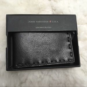 John Varvatos U.S.A  Slim Leather Bifold Wallet